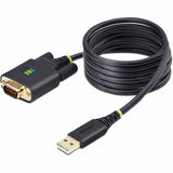 StarTech.com 6.6ft (2m) USB to Serial Adapter Cable, COM Retention, FTDI, DB9 RS232, Interchangeable DB9 Screws/Nuts, Windows/macOS/Linux — 1P6FFC-USB-SERIAL