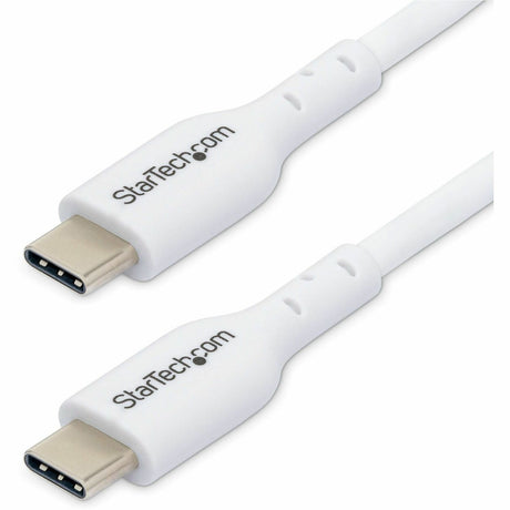 StarTech.com 6ft (1.8m) White USB-C Charging Cable, USB 2.0 Type-C Laptop Charger Cord, 60W Power Delivery, TPE Jacket, Data Transfer Cable — USB2CC6FWHE