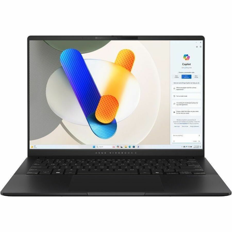 Asus Vivobook S 14 OLED M5406 M5406WA-DS76 14" Notebook - 3K - AMD Ryzen AI 9 365 - 24 GB - 512 GB SSD - Neutral Black — M5406WA-DS76
