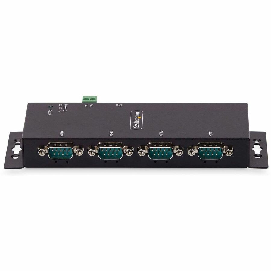 StarTech.com 4-Port Serial to Ethernet Adapter, IP Serial Device Server For Remote RS232 Devices, Wall/DIN Rail Mount, LAN To DB9 Converter — I43-SERIAL-ETHERNET