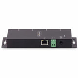 StarTech.com 4-Port Serial to Ethernet Adapter, IP Serial Device Server For Remote RS232 Devices, Wall/DIN Rail Mount, LAN To DB9 Converter — I43-SERIAL-ETHERNET