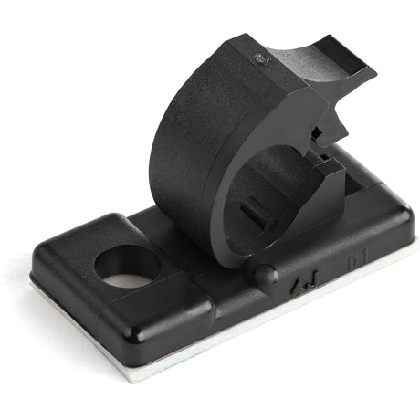 StarTech.com 100 Self Adhesive Cable Management Clips - Ethernet/Network Cable/Office Desk Cord Organizer - Sticky Wire Holder/Clamp Black — CBMCC1