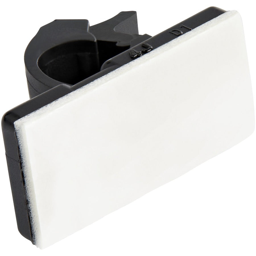 StarTech.com 100 Self Adhesive Cable Management Clips - Ethernet/Network Cable/Office Desk Cord Organizer - Sticky Wire Holder/Clamp Black — CBMCC1