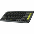 Logitech POP ICON KEYS Wireless Bluetooth Keyboard, Comfortable Typing, Programmable Keys, Easy-Switch Between up to 3 Devices (Graphite & Green) — 920-013143