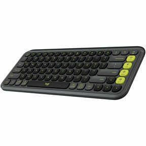 Logitech POP ICON KEYS Wireless Bluetooth Keyboard, Comfortable Typing, Programmable Keys, Easy-Switch Between up to 3 Devices (Graphite & Green) — 920-013143