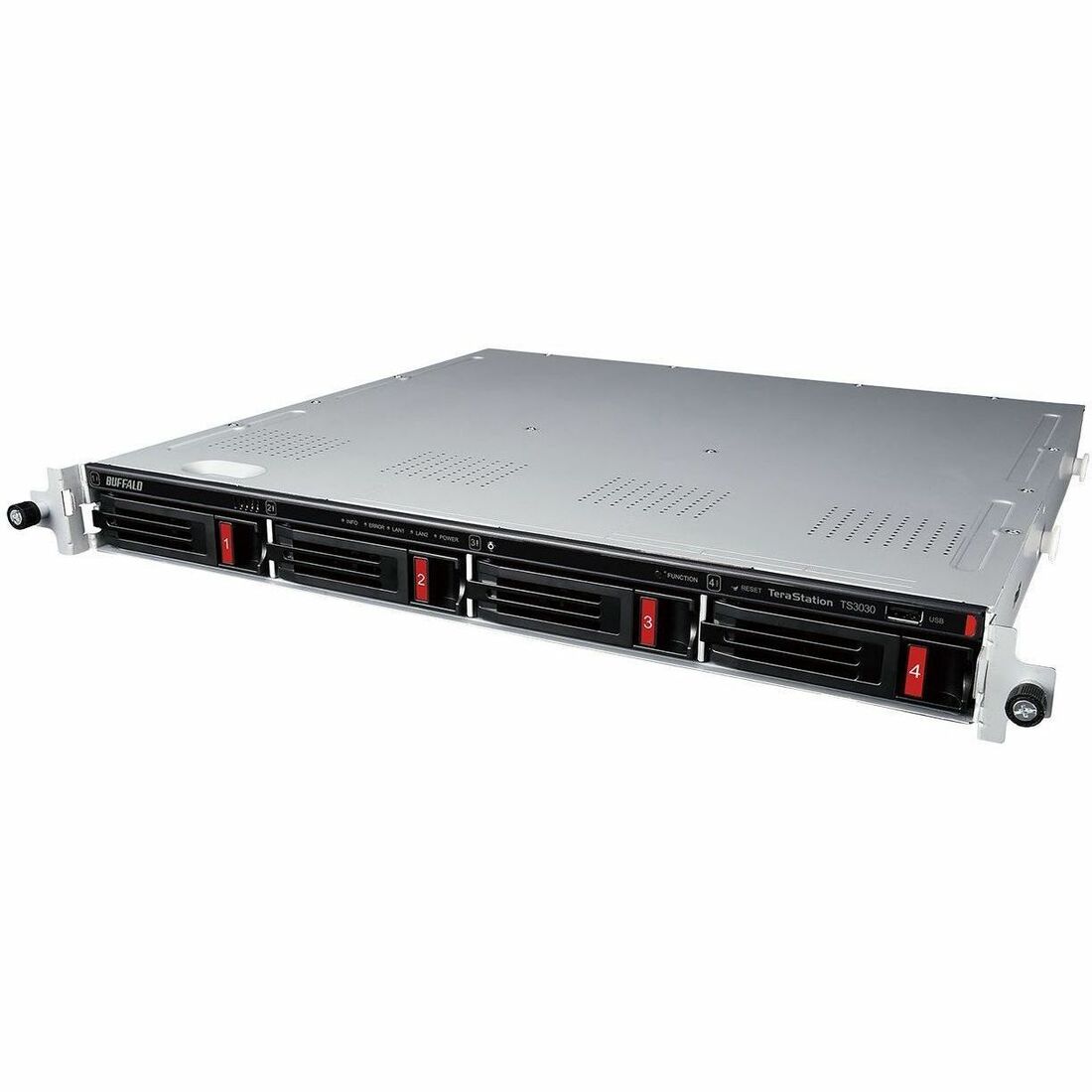 BUFFALO TeraStation 3430RN 4-Bay Secure SMB Rackmount NAS 8TB (4x2TB) with Hard Drives Included — TS3430RN0804