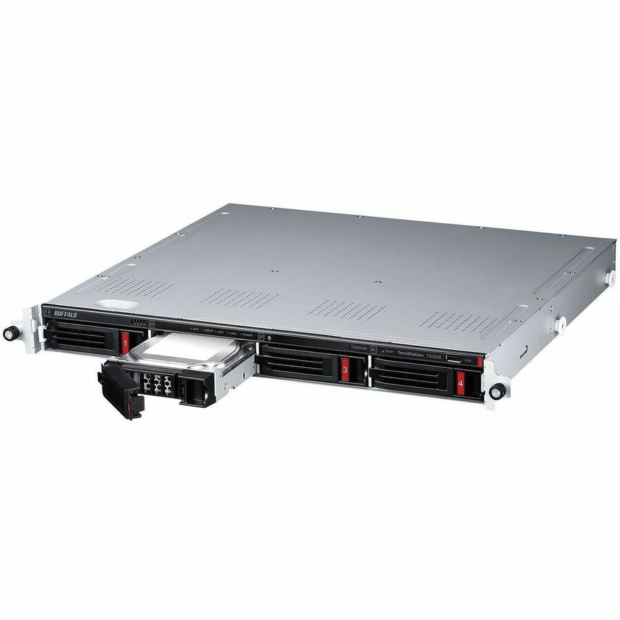 BUFFALO TeraStation 3430RN 4-Bay Secure SMB Rackmount NAS 8TB (4x2TB) with Hard Drives Included — TS3430RN0804