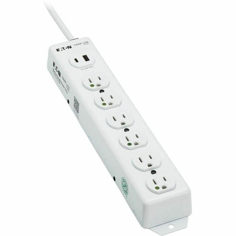 Eaton Tripp Lite Series Safe-IT UL 1363 Medical-Grade Power Strip, 6 Hospital-Grade Outlets, USB Charging, Safety Covers, Antimicrobial, 2 ft. Cord — PS-602-HGUSB