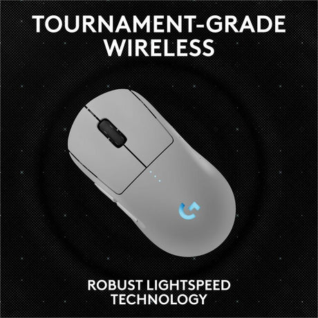 Logitech G PRO 2 LIGHTSPEED Wireless Gaming Mouse, Right- or Left-Handed Mouse with up to 4 Customizable and Switchable Magnetic Side Buttons, 32k DPI Sensor, USB-C Charging, for PC/Mac - White — 910-007290