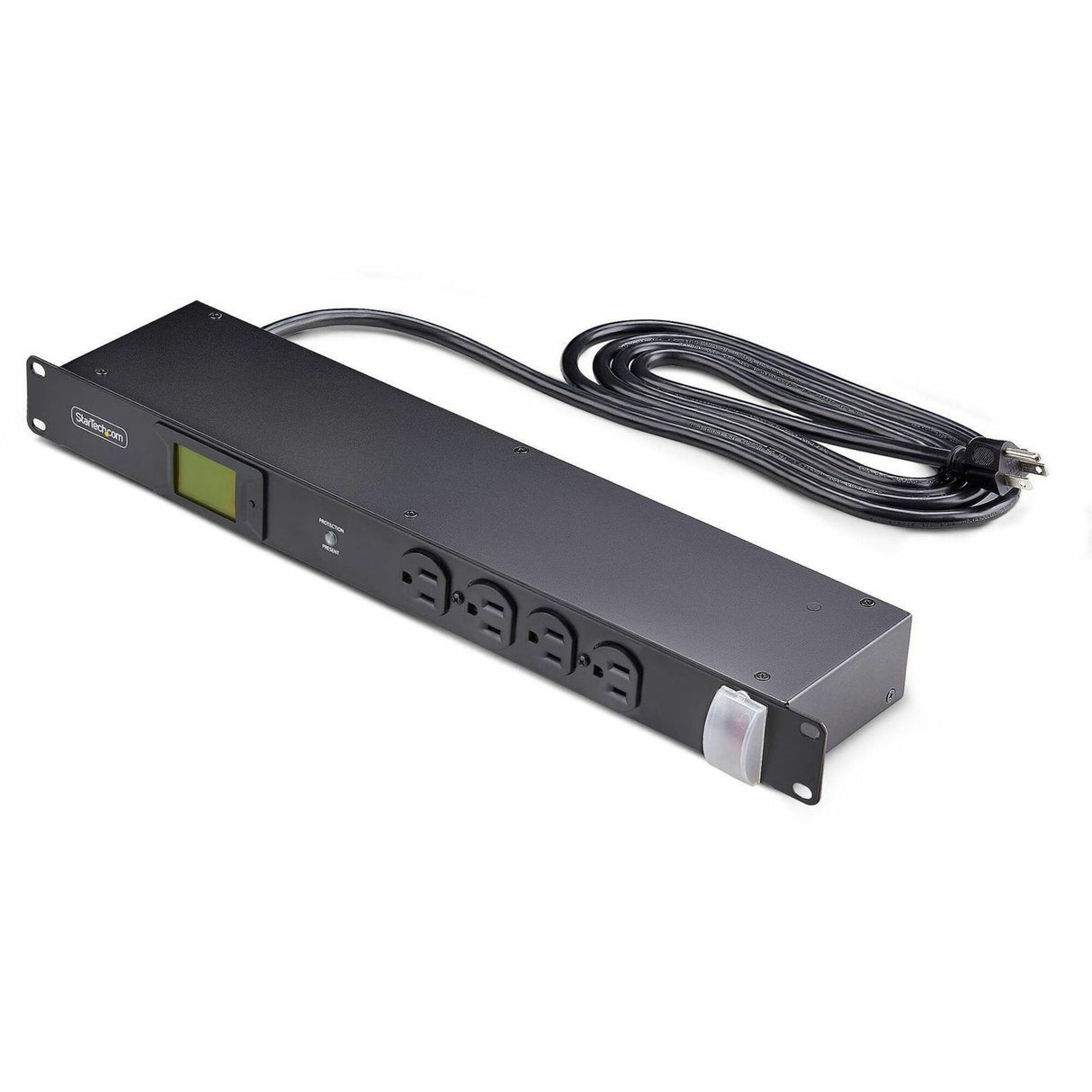 StarTech.com 16-Outlet Horizontal Rack Mount Metered PDU, 1U Server Power Strip w/Surge Protector, 125V/15A, 8ft (2.4m) Power Cord, TAA — 16NM8-RACK-MOUNT-PDU
