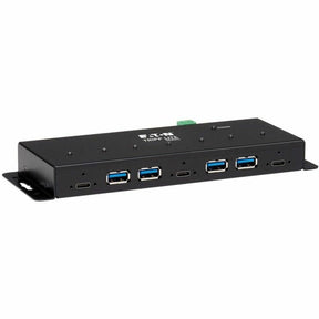 Eaton Tripp Lite Series Industrial 7-Port USB-C Hub, USB 3.x Gen 2 (10Gbps), 4x USB-A & 3x USB-C Ports, 15Kv ESD Immunity, 2Kv Surge, TAA — U460-4A3C-IND