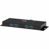 Eaton Tripp Lite Series Industrial 7-Port USB-C Hub, USB 3.x Gen 2 (10Gbps), 4x USB-A & 3x USB-C Ports, 15Kv ESD Immunity, 2Kv Surge, TAA — U460-4A3C-IND
