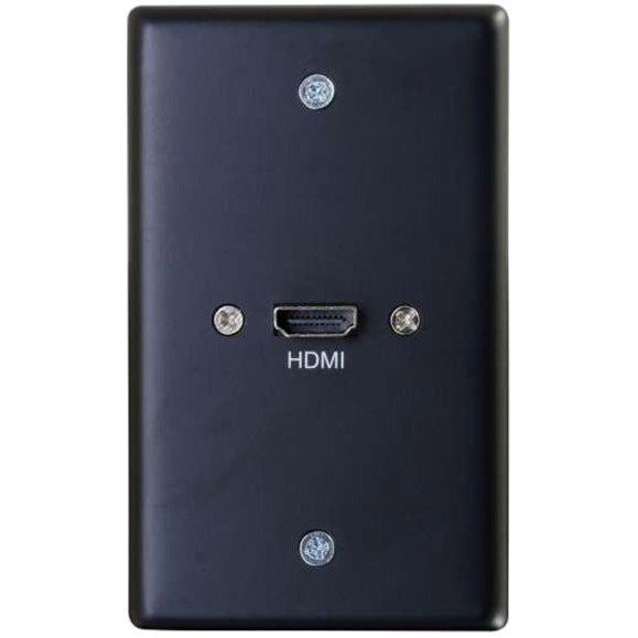 C2G Single Gang Wall Plate with HDMI Pigtail Black — 39878