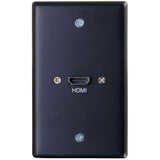 C2G Single Gang Wall Plate with HDMI Pigtail Black — 39878