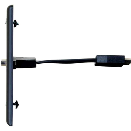 C2G Single Gang Wall Plate with HDMI Pigtail Black — 39878