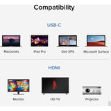 Plugable USB C to HDMI adapter, HDMI 2.0, USB4 / Thunderbolt Adapter for 4K Monitor up to 4K 60Hz — USBC-HDMI