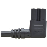 Eaton Tripp Lite Series Power Cord, NEMA 5-15P to Right-Angle C15 - Heavy-Duty, 15A, 125V, 14 AWG, 8 ft. (2.43 m), Black — P019-008-C15RA