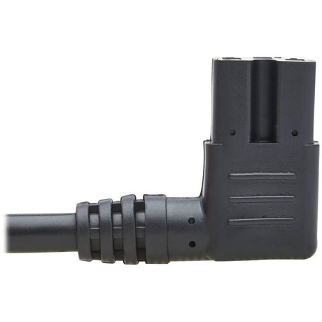 Eaton Tripp Lite Series Power Cord, NEMA 5-15P to Right-Angle C15 - Heavy-Duty, 15A, 125V, 14 AWG, 8 ft. (2.43 m), Black — P019-008-C15RA