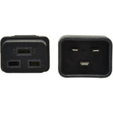 Eaton Tripp Lite Series Power Extension Cord, C19 to C20 - Heavy-Duty, 20A, 250V, 12 AWG, 15 ft. (4.6 m), Black — P036-015