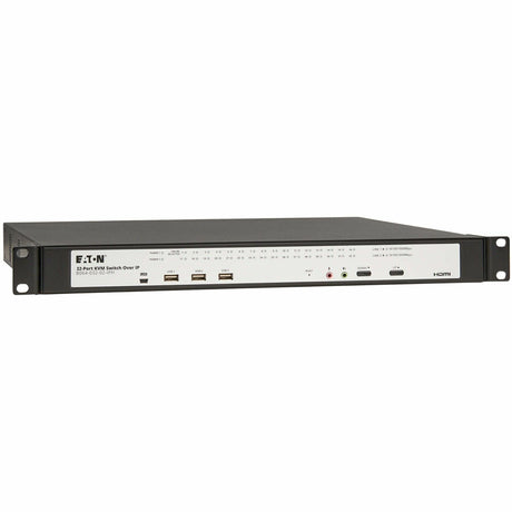 Eaton 32-Port Cat5e KVM over IP Switch - Virtual Media, 2 Remote/1 Local User, HDMI Output, 1U Rack-Mount, TAA — B064-032-02-IPH