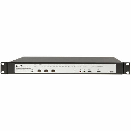 Eaton 32-Port Cat5e KVM over IP Switch - Virtual Media, 2 Remote/1 Local User, HDMI Output, 1U Rack-Mount, TAA — B064-032-02-IPH