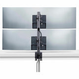 StarTech.com Desk Mount For 2x Vertically Stacked Monitors, Dual 49" , Total 70lb/32kg, C-Clamp, VESA, Widescreen 16:9/Ultrawide 32:9, TAA — H2MPV-MONITOR-MOUNT