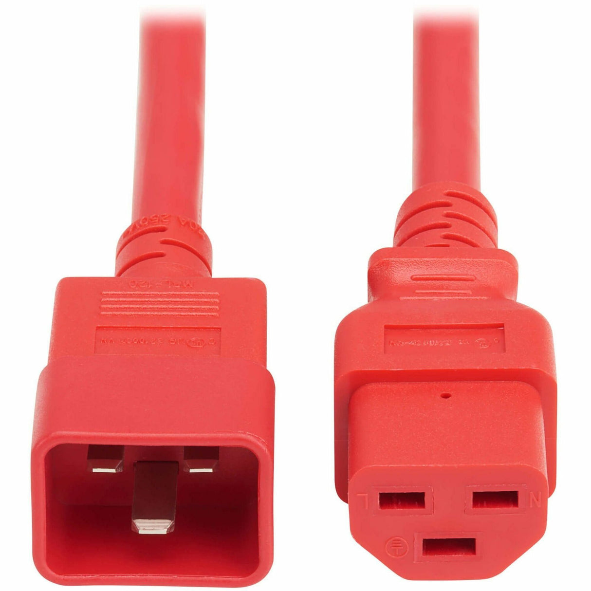 Eaton Tripp Lite Series Power Cord, C20 to C21 - Heavy-Duty, 20A, 250V, 12 AWG, 2.5 ft. (0.76 m), Red — P035-2P5-ARD