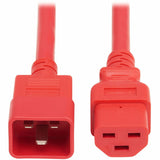 Eaton Tripp Lite Series Power Cord, C20 to C21 - Heavy-Duty, 20A, 250V, 12 AWG, 2.5 ft. (0.76 m), Red — P035-2P5-ARD