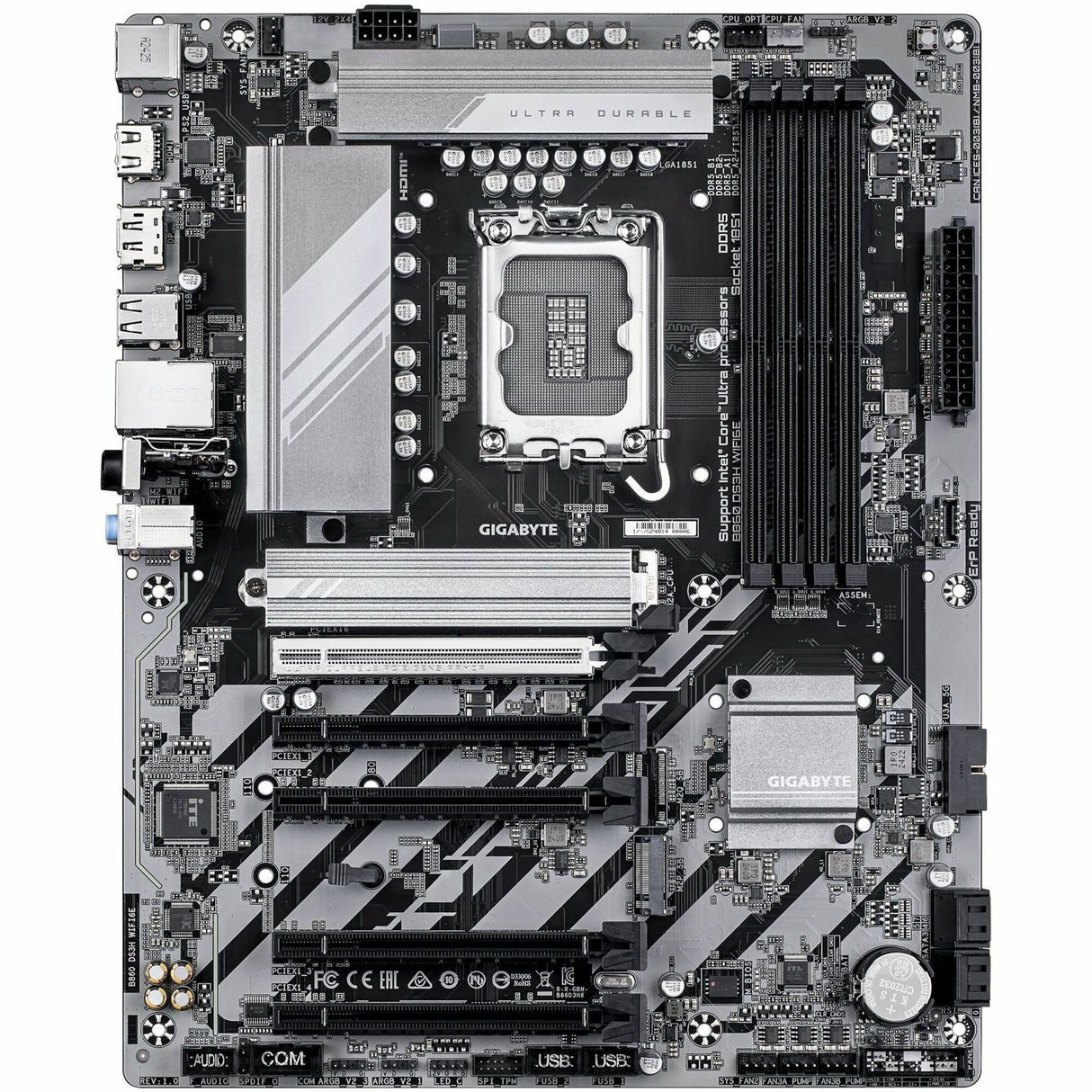 Gigabyte Ultra Durable B860 DS3H WIFI6E Gaming Desktop Motherboard - Intel B860 Chipset - Socket LGA-1851 - ATX — B860 DS3H WIFI6E