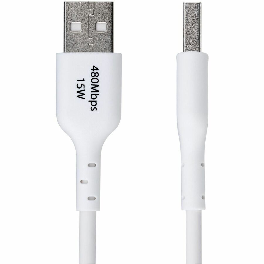 StarTech.com 6ft (1.8m) USB-A to USB-C Charging Cable, Charge & Sync, 3A, USB 2.0, TPE Jacket - White USB Charging Cord — USB2AC6FWHE