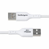 StarTech.com 6ft (1.8m) USB-A to USB-C Charging Cable, Charge & Sync, 3A, USB 2.0, TPE Jacket - White USB Charging Cord — USB2AC6FWHE