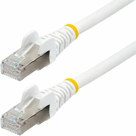 StarTech.com 75ft White Cat6a Ethernet Cable, Snagless RJ45, 10G, 100W PoE, S/FTP, LSZH, 27AWG Pure Copper, 500 MHz, Shielded Network Cord — NLWH-75F-CAT6A-PATCH