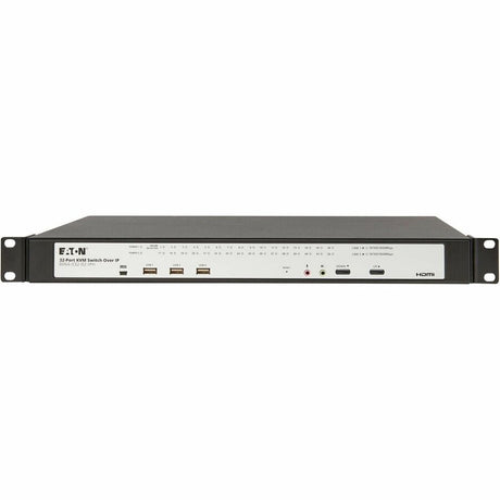 Eaton 32-Port Cat5e KVM over IP Switch - Virtual Media, 1 Remote/1 Local User, HDMI Output, 1U Rack-Mount, TAA — B064-032-01-IPH