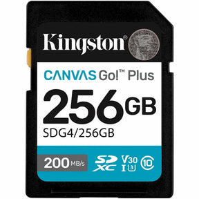 Kingston Canvas Go! Plus 256 GB Class 10/UHS-I (U3) V30 SDXC — SDG4/256GB