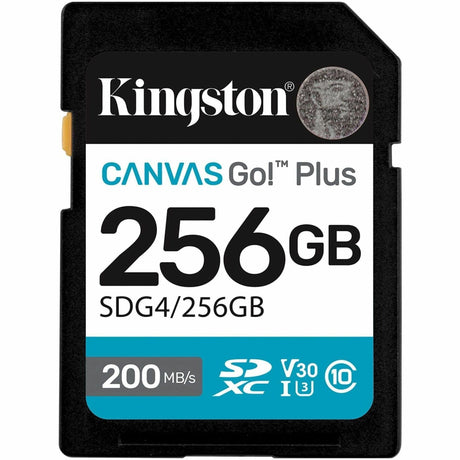 Kingston Canvas Go! Plus 256 GB Class 10/UHS-I (U3) V30 SDXC — SDG4/256GB