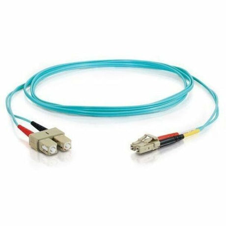 C2G 5m LC-SC 10Gb 50/125 Duplex Multimode OM3 Fiber Cable - Aqua - 16ft — 33054