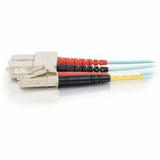 C2G 5m LC-SC 10Gb 50/125 Duplex Multimode OM3 Fiber Cable - Aqua - 16ft — 33054