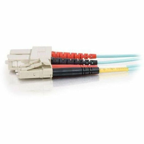 C2G 5m LC-SC 10Gb 50/125 Duplex Multimode OM3 Fiber Cable - Aqua - 16ft — 33054