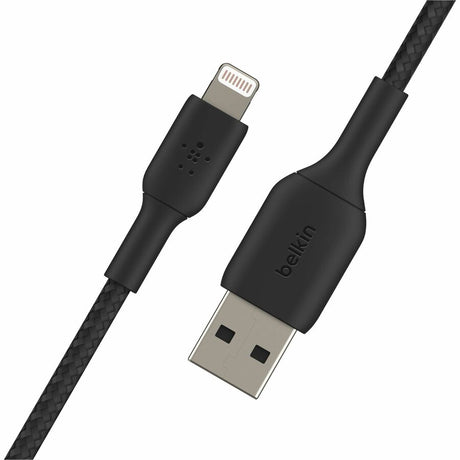 Belkin Braided Lightning to USB-A Cable (2m / 6.6ft, Black) — CAA002bt2MBK