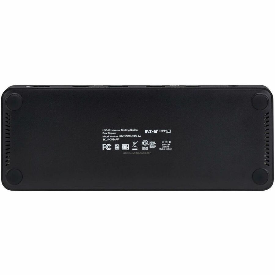 Eaton Tripp Lite Series USB-C Universal Dock, Dual Display - 4K HDMI and DisplayPort, USB 3.2 Gen 1 Hub, GbE, 100W PD Charging — U442-DOCK24DL2A