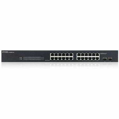 ZyXEL GS1900-24 Fanless 24 Port GbE L2 Web Managed Rackmountable Switch — GS1900-24