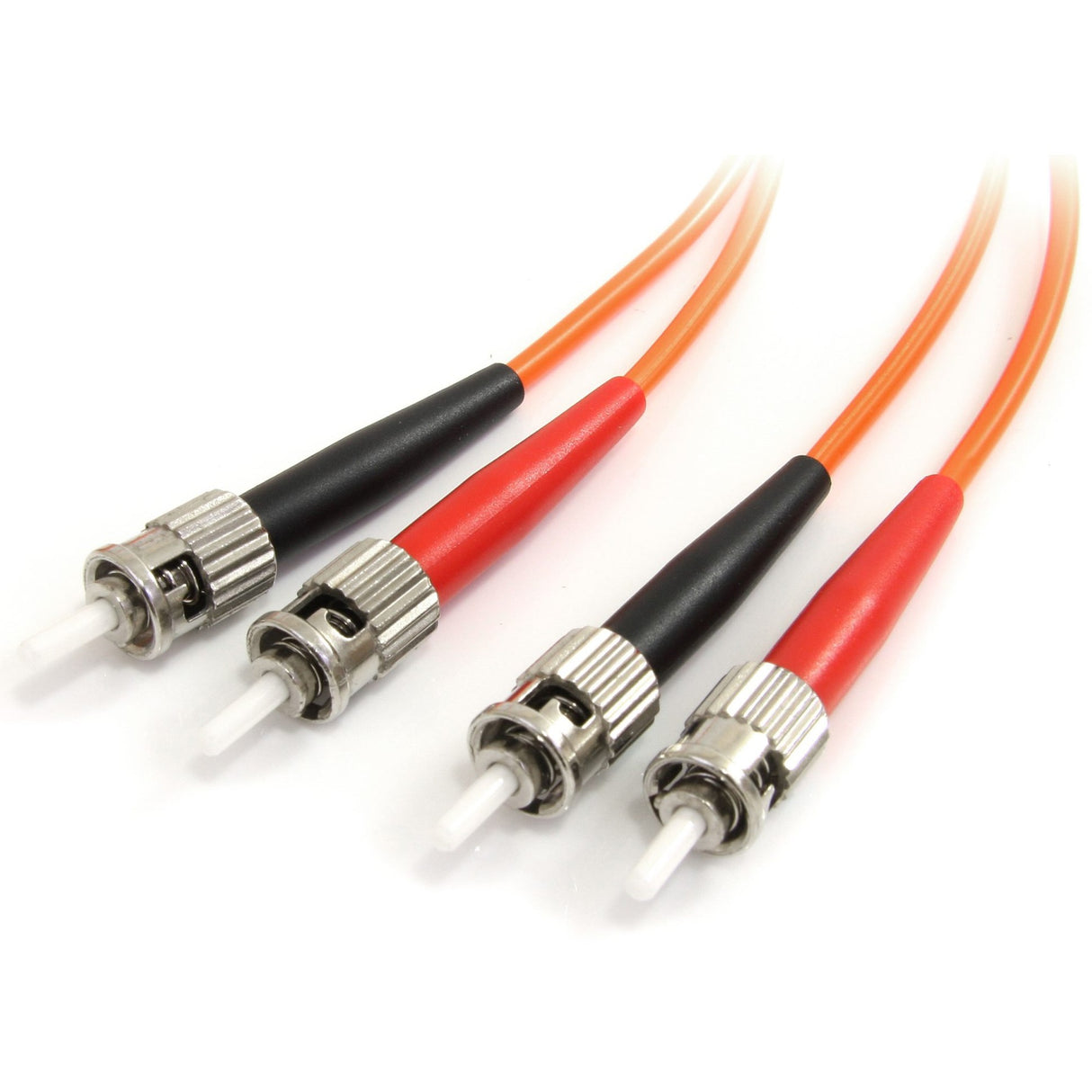 StarTech.com 1m Fiber Optic Cable - Multimode Duplex 62.5/125 - LSZH - ST/ST - OM1 - ST to ST Fiber Patch Cable — FIBSTST1