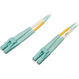 Eaton Tripp Lite Series 10Gb/40Gb/100Gb Duplex Multimode 50/125 OM4 LSZH Fiber Patch Cable (LC/LC), Aqua, 3M (9.8 ft.) — N820-03M-OM4