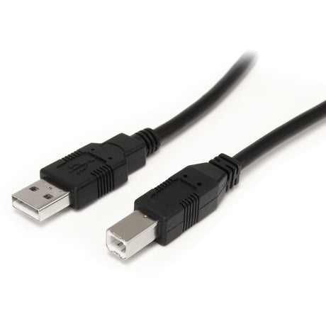 StarTech.com 9 m / 30 ft Active USB A to B Cable - M/M - Black USB 2.0 A to B Cord - Printer Cable - Extension USB Cable (USB2HAB30AC) — USB2HAB30AC