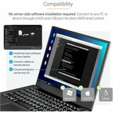 StarTech.com KVM Console to USB 2.0 Portable Laptop Crash Cart Adapter, Compact Notebook/Netbook KVM to USB Portable KVM Console, TAA — NOTECONS01