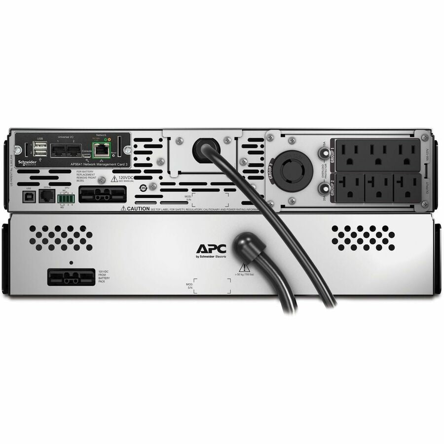 APC Smart-UPS X, Line Interactive, 3kVA, Rack/tower convertible 2U, 100V-127V, 3x 5-15R+3x 5-20R+1x L5-30R NEMA, NMC, Extended runtime, W/rail kit — SMX3000RMLV2UNC