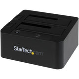 StarTech.com Dual-Bay USB 3.0 / eSATA to SATA Hard Drive Docking Station, 2.5/3.5" SATA III, SSD/HDD Dock, Top-Loading — SDOCK2U33EB