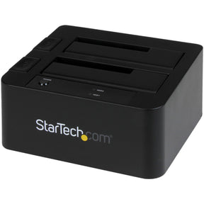 StarTech.com Dual-Bay USB 3.0 / eSATA to SATA Hard Drive Docking Station, 2.5/3.5" SATA III, SSD/HDD Dock, Top-Loading — SDOCK2U33EB