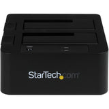 StarTech.com Dual-Bay USB 3.0 / eSATA to SATA Hard Drive Docking Station, 2.5/3.5" SATA III, SSD/HDD Dock, Top-Loading — SDOCK2U33EB