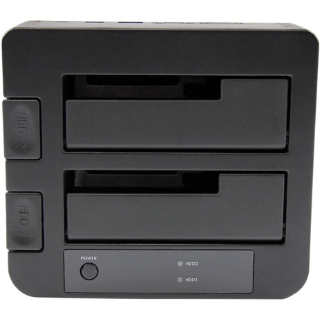 StarTech.com Dual-Bay USB 3.0 / eSATA to SATA Hard Drive Docking Station, 2.5/3.5" SATA III, SSD/HDD Dock, Top-Loading — SDOCK2U33EB